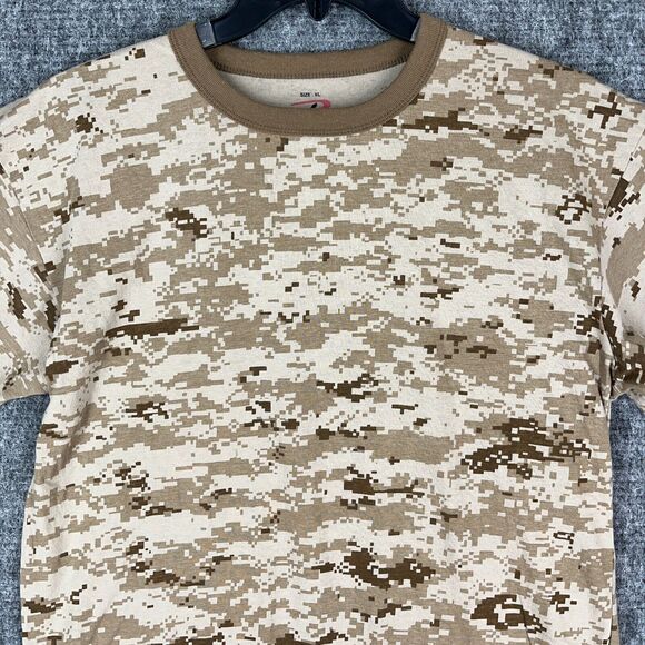 Rothco‎ Shirt Mens XL Digital Camo Desert Basic Casual Short-sleeve Tee Ringer - Picture 2 of 9